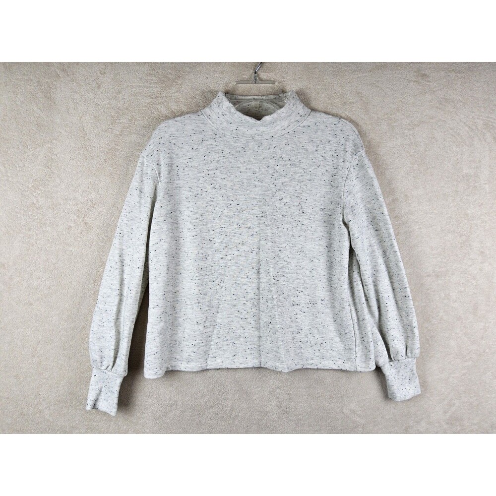 Miles By Madewell Women's Long Sleeve Speckled Cropped Sweatshirt Size XXS